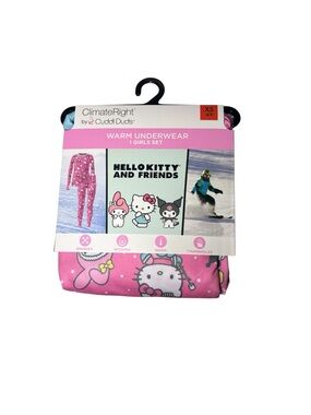Cuddl Duds Pink Hello Kitty Girls Thermal Set Size 4/5